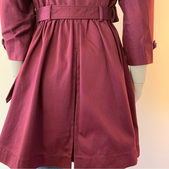 Miu Miu Burgandy Cotton Trench Coat - Picture 4 of 8